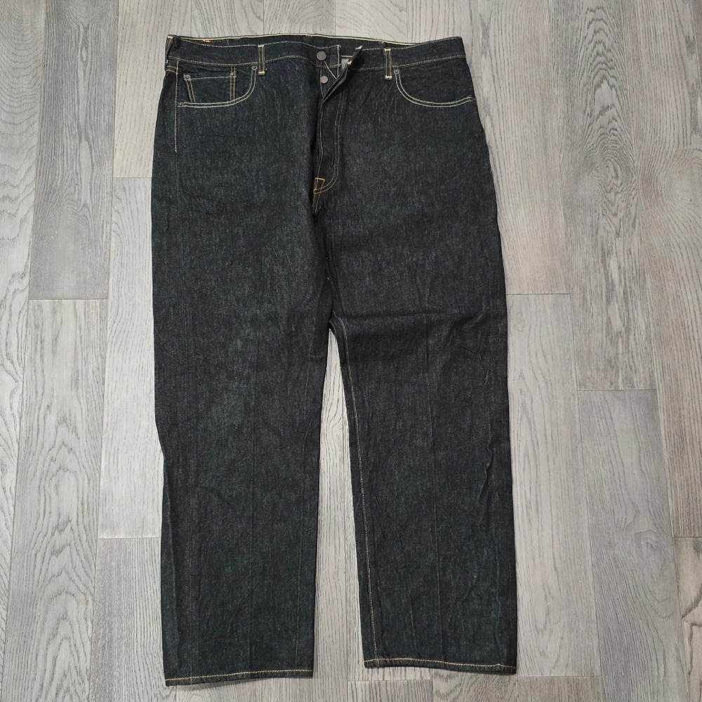 Levis 501 Original Fit Black Button Fly Jeans Mens 42x32